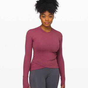 Lululemon Close to Crossing Long Sleeve *Rulu Plumful- Size Small